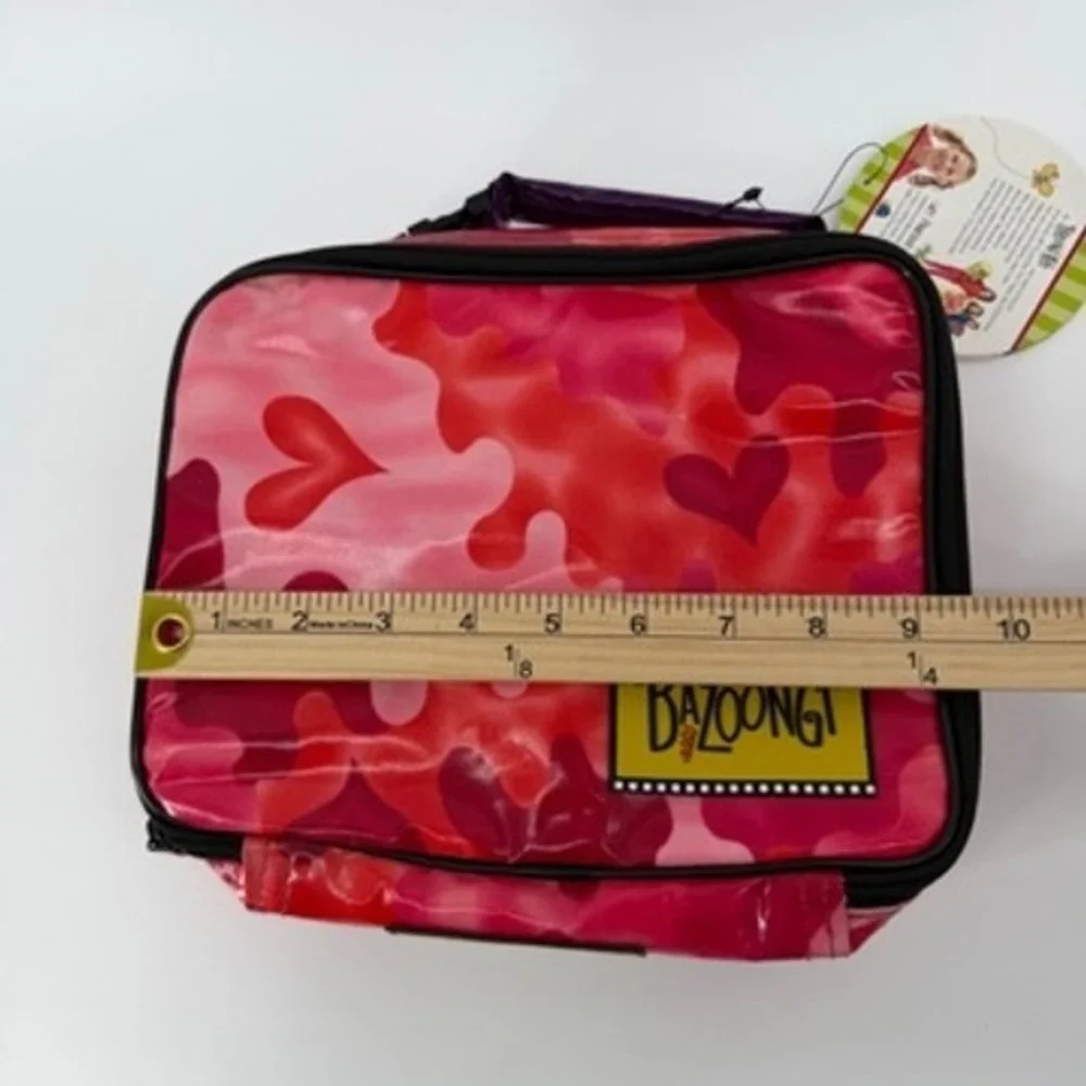 Bazoongi Kids Pink Red Heart Camo Insulated Lunch Box NWT School Bag Cooler‎